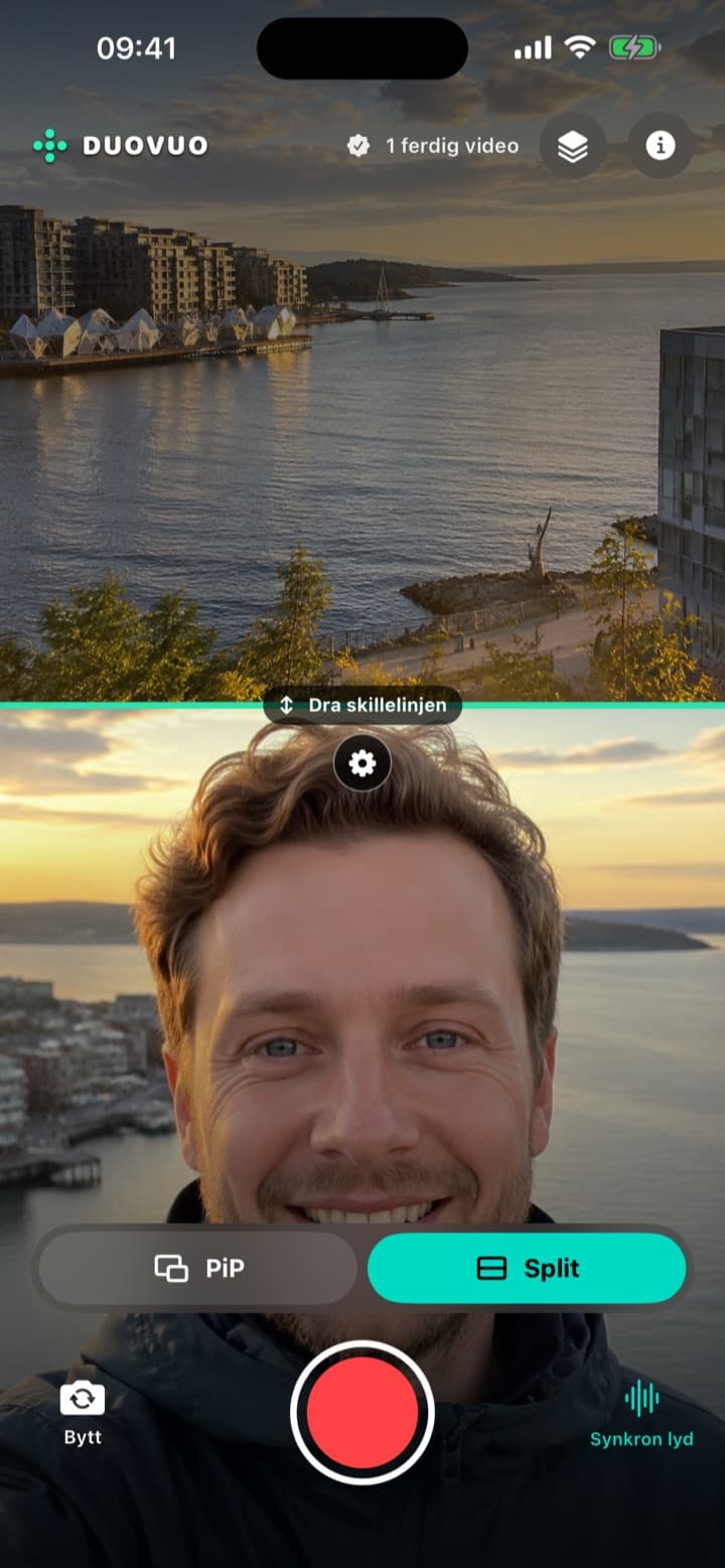 DuoVuo på norsk — Horisontal split
